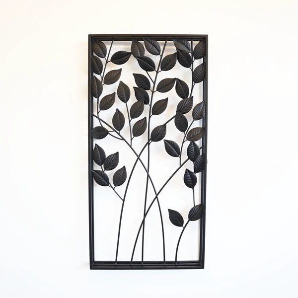 アートパネル 壁掛け 壁飾り ウォールアート ブラックリーフ シンプル