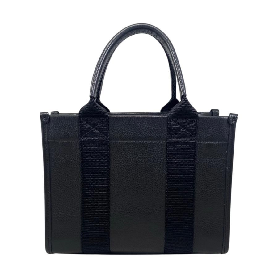 E4692 バレンシアガ ハンドバッグ ハードウェアXS トートバッグ 693662 レザー キャンバス ロゴ ブラック シルバー金具 BALENCIAGA