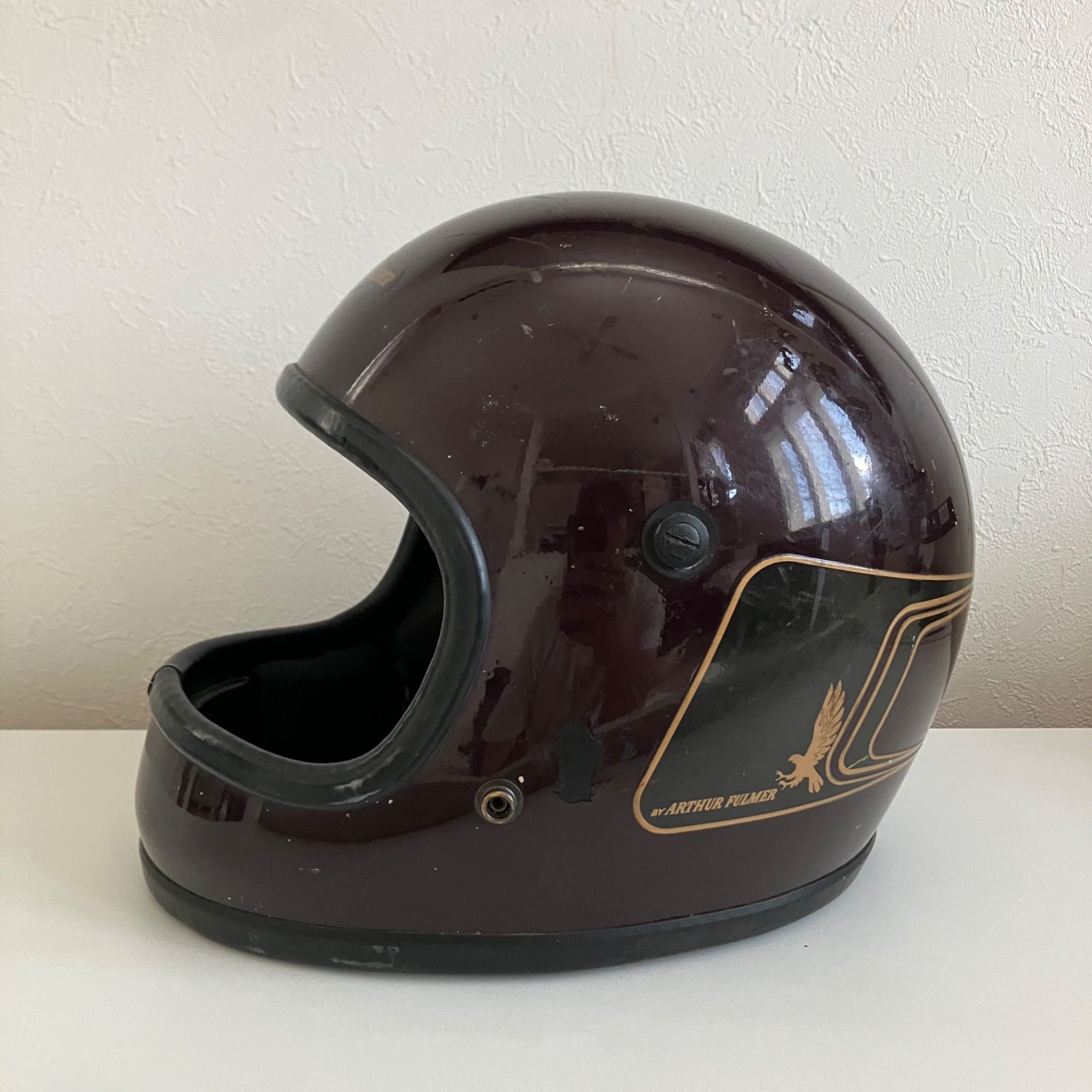 ARTHUR FULMER☆ビンテージヘルメット EAGLE AF50 Mサイズ 茶色