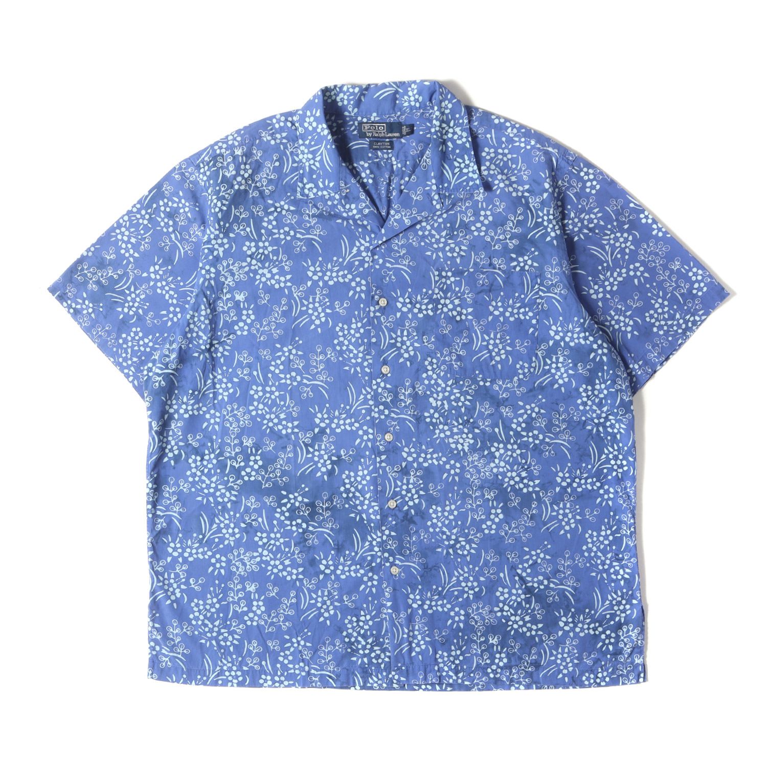 未使用　ラルフローレン　S〜M 現行　半袖シャツ　タイダイ染め　ポニー BD 青 POLO Ralph Lauren ポロ ラルフローレン シャツ ブルー サイズ