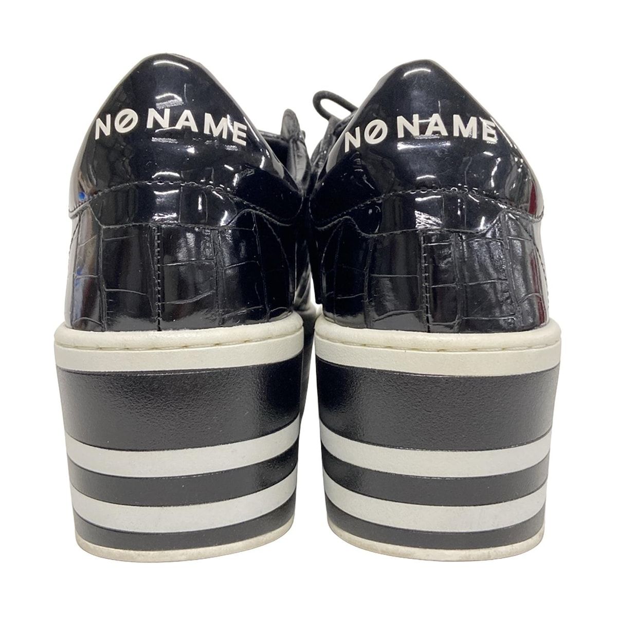 【nonameさん、専用】 NONAME(ノーネーム) スニーカー 37 レディース - 黒 型押し加工