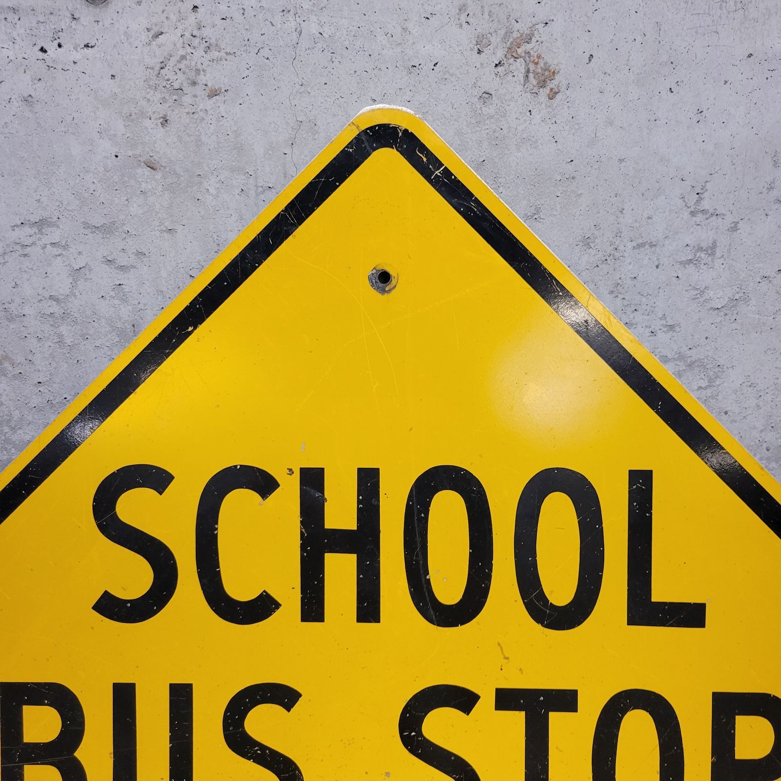 看板】ビンテージ 標識 サイン SCHOOL BUS STOP AHEAD スクールバス