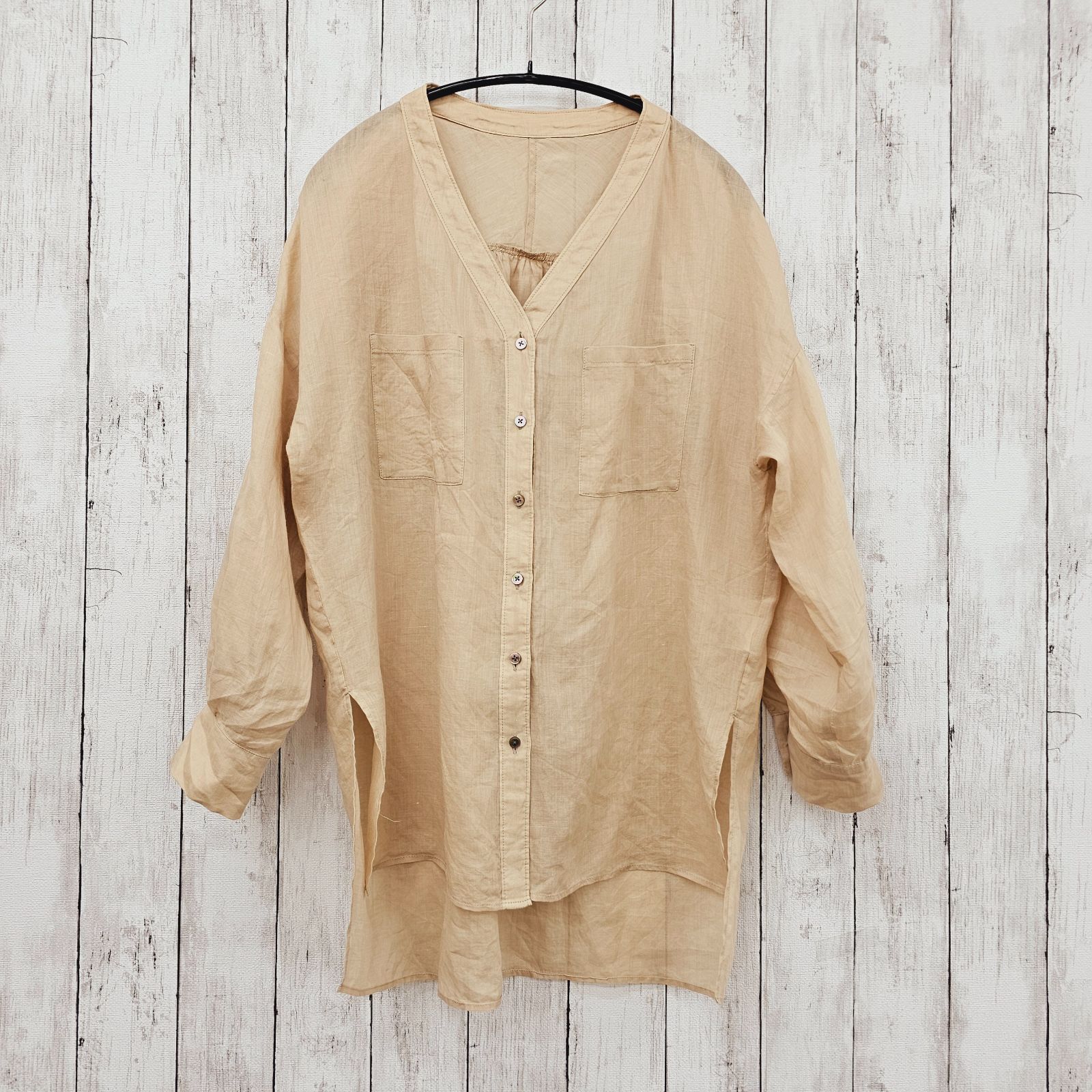 【 NOLLEY'S 】ノーリーズ ロイヤルラミーノーカラーシャツ NOLLEY'S（ノーリーズ）の「ロイヤルラミーノーカラーシャツ
