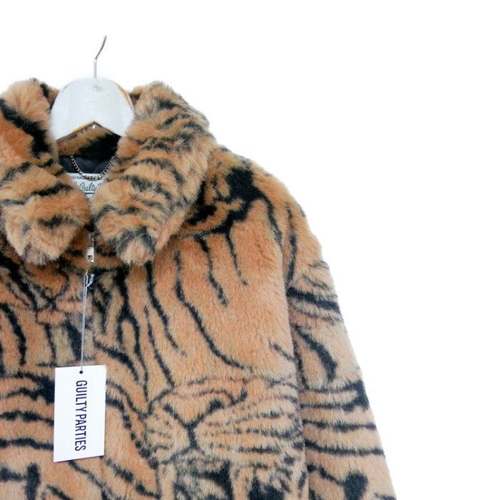 WACKO MARIA×TIM LEHI ワコマリア ティムリーハイ 国内正規 22AW FUR COACH JACKET ファーコーチジャケット 虎  タイガー 22FW-WMO-BL15 定価107800円 BEIGE ベージュ M