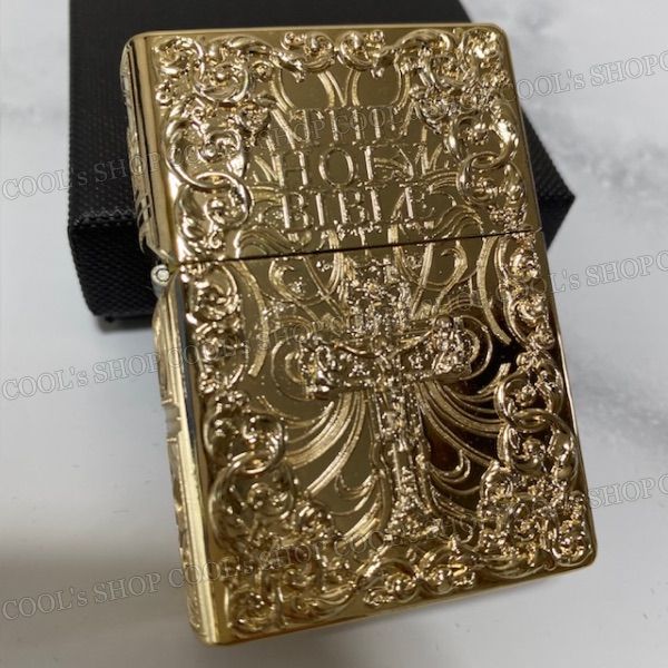 聖書 デザイン フルメタルジャケット オイルライター ZORRO 金 zippo 