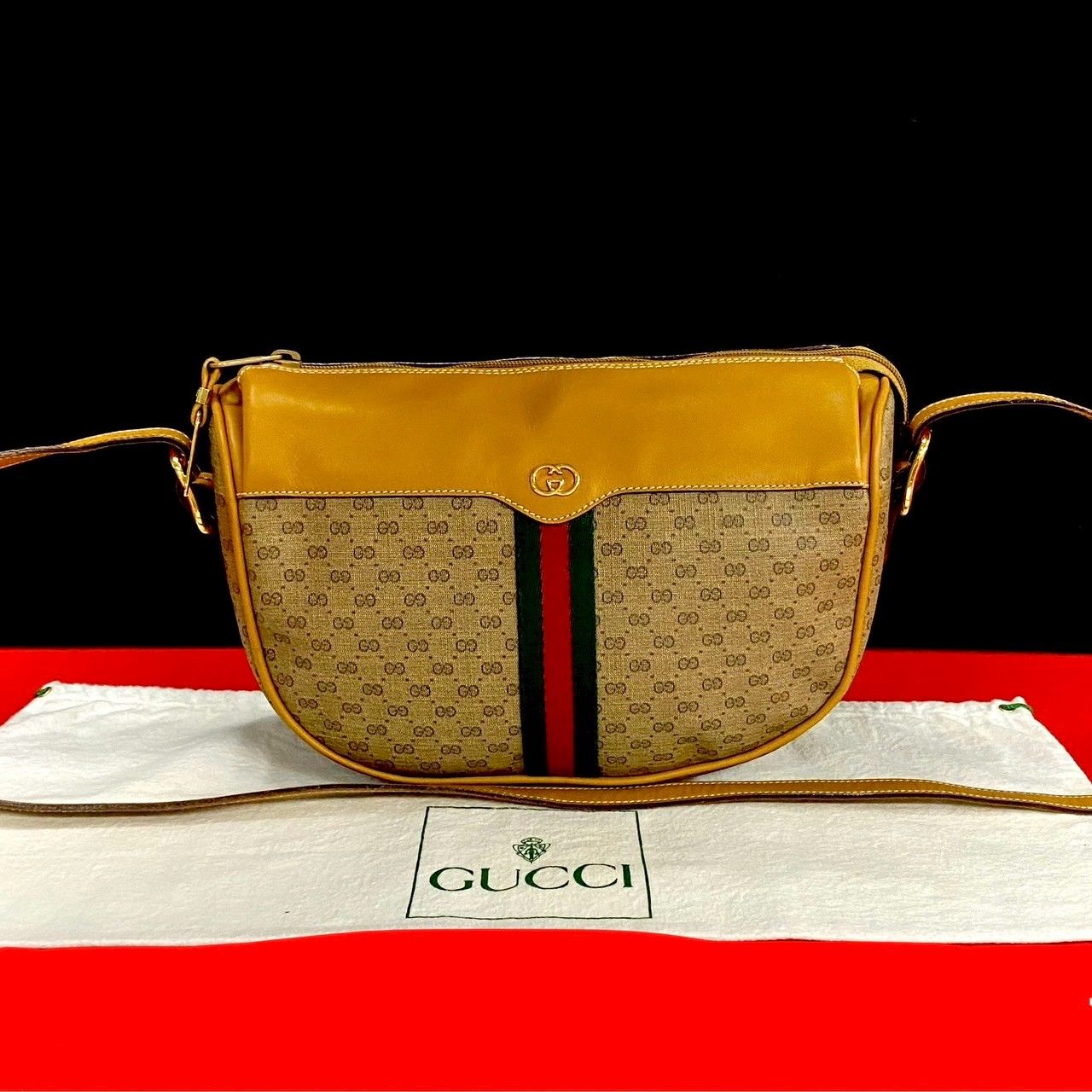 極 美品 GUCCI グッチ オールドグッチ ヴィンテージ シェリー 極 美品 GUCCI グッチ オールドグッチ ヴィンテージ シェリー