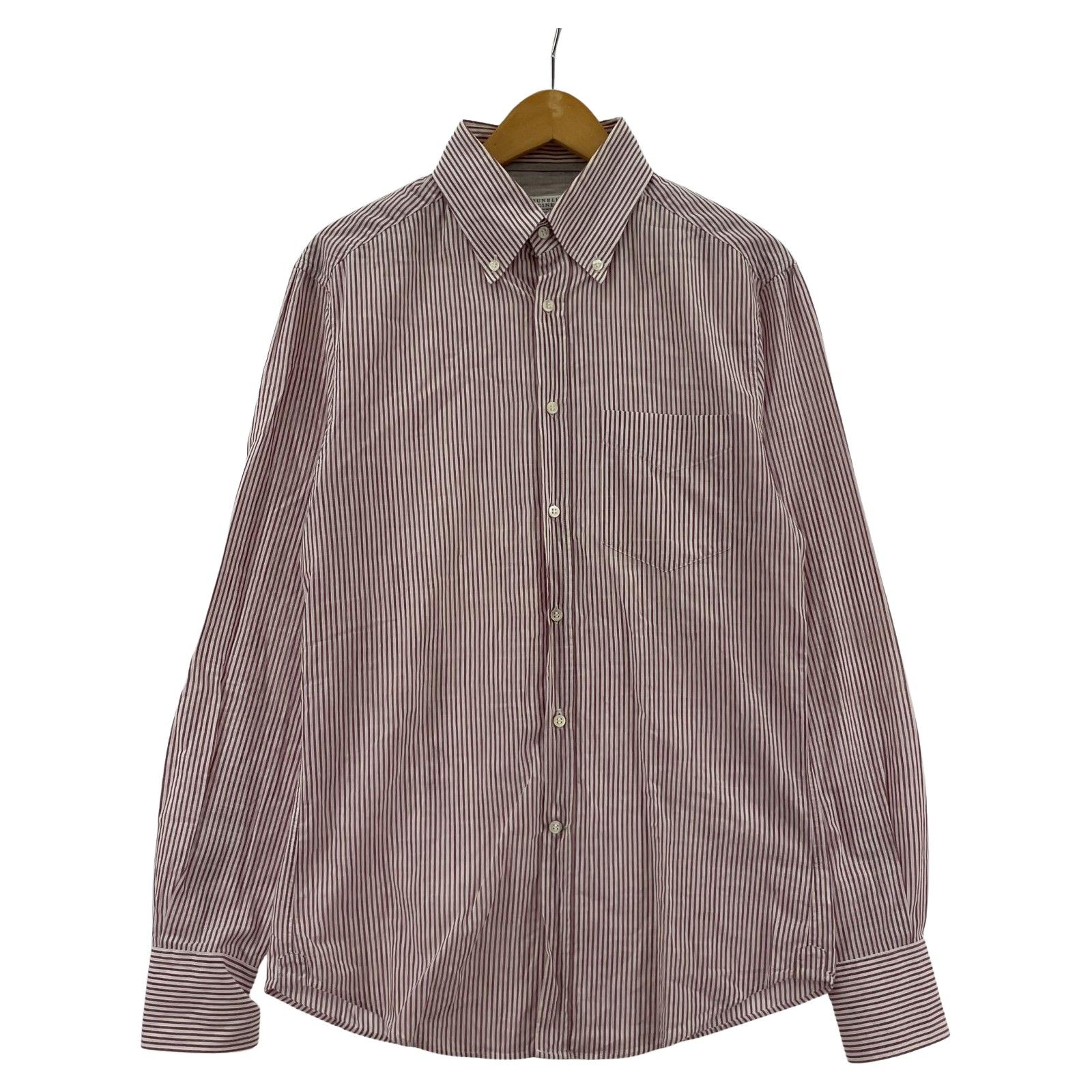 Brunello Cucinelli ブルネロクチネリ ストライプ長袖シャツ sizeS