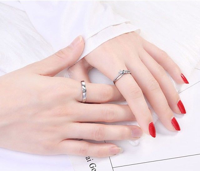 婚約指輪 ペアリング ロジウムコーティングコーティング フリーサイズ ベネチアスライド調整 プロポーズ アレルギーフリー アレルギー