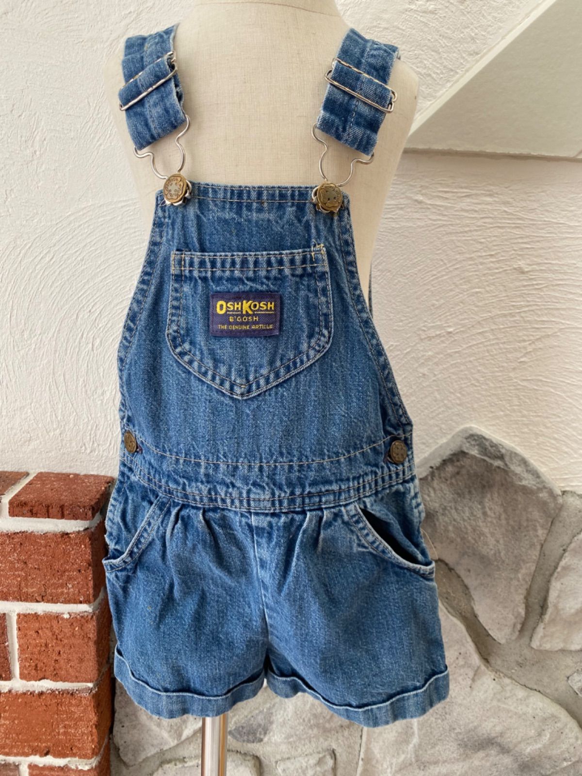 【Size 110】vintage USA製 オシュコシュ ショートオール オーバーオール oshkosh ヴィンテージ