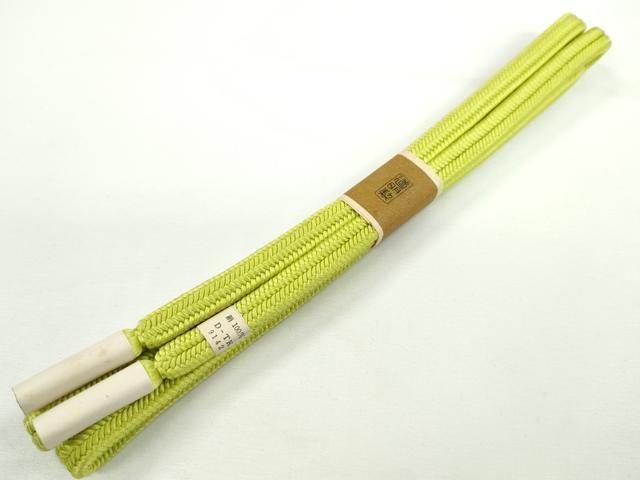 平和屋本店 上 有職組紐道明 帯締め 冠組 鶸色 宮内庁御用 国立博物館御用 東京芸術大学御用 CXAA0678s5