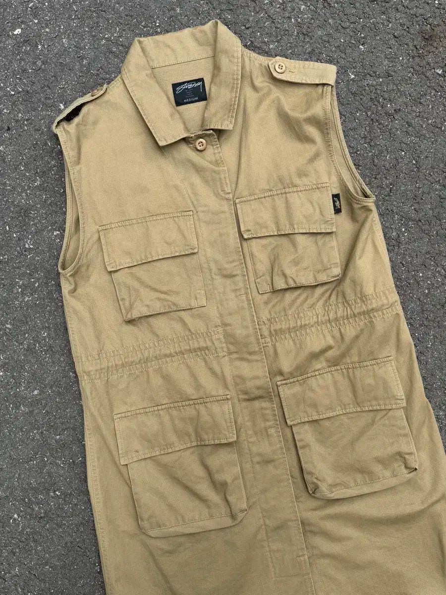 90s STUSSY ステューシー インターナショナル. マルチポケット マウンテンパーカー ロング ベスト