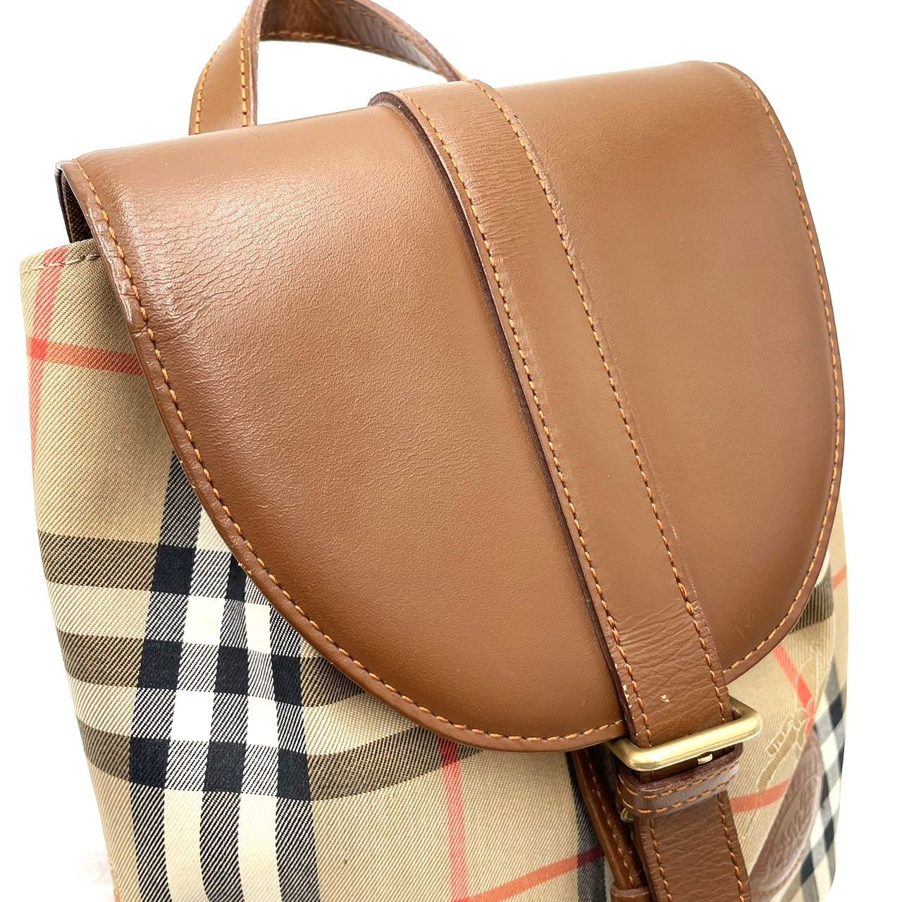 K312】BURBERRY（バーバリー）/ノバチェック/シャドーホース/バック