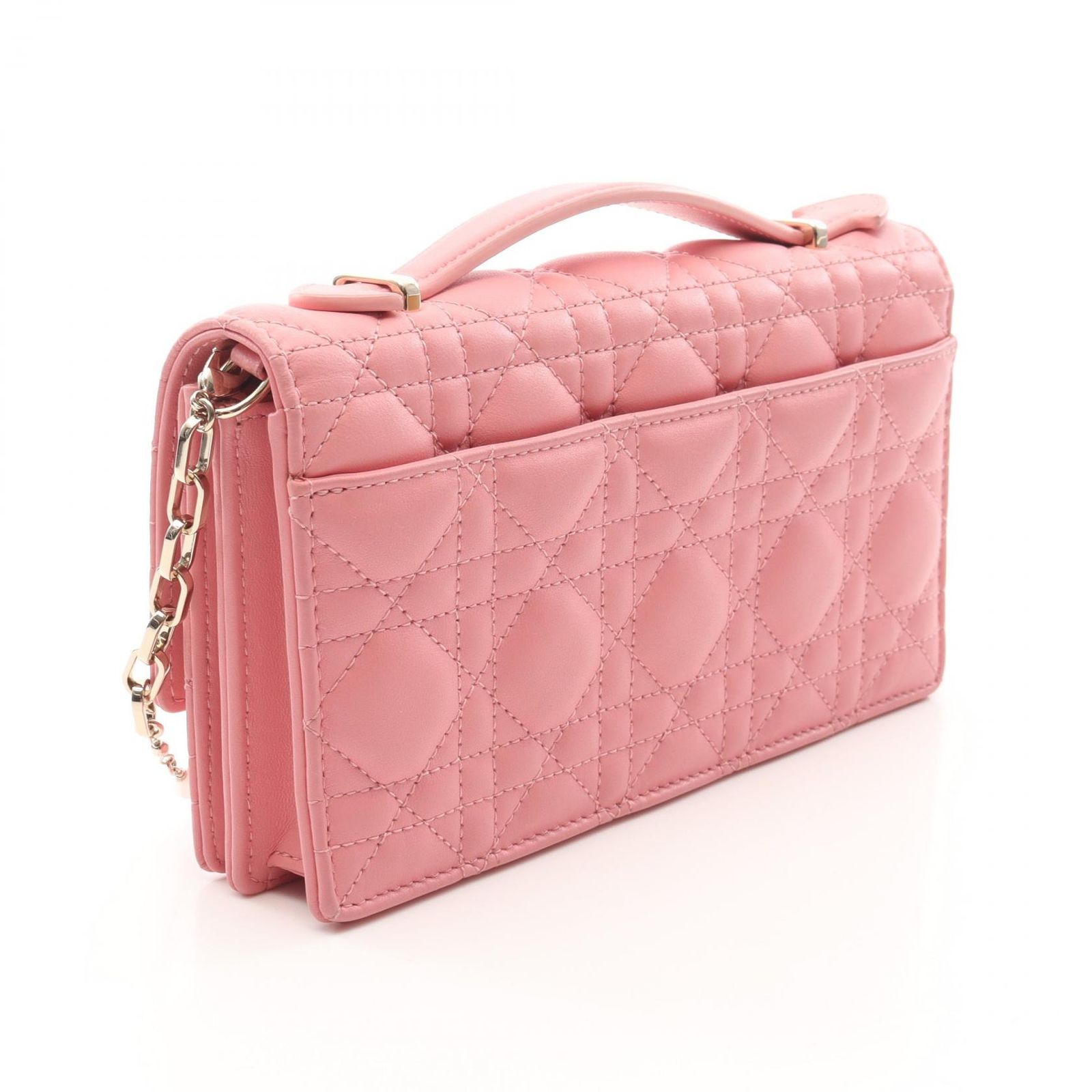 ディオール Dior ハンドバッグ My Dior ミニバッグ カナージュ ピンク 
