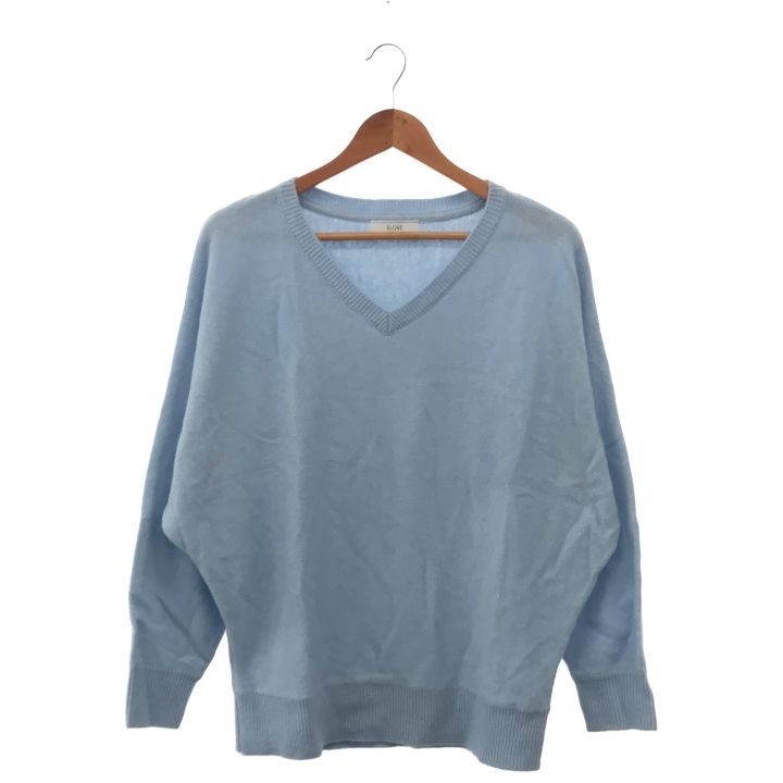 SLOBE IENA ソフトラムナイロンVネックプルオーバー SLOBE IENA