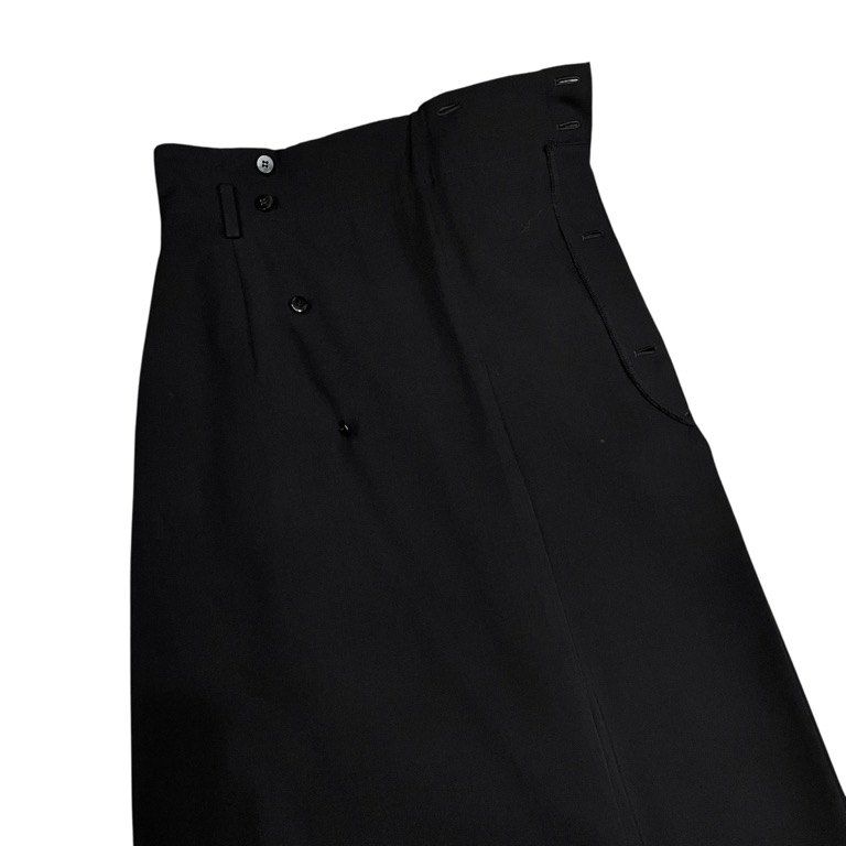80s トリココムデギャルソン 変形ラップスカート ウールストライプ アーカイブ COMME des GARCONS コムデギャルソンCOMME ウールピンストライプ