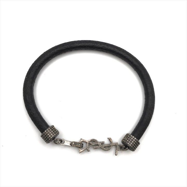 美品 Saint Laurent サンローラン YSL ロゴ オピウム レザー  