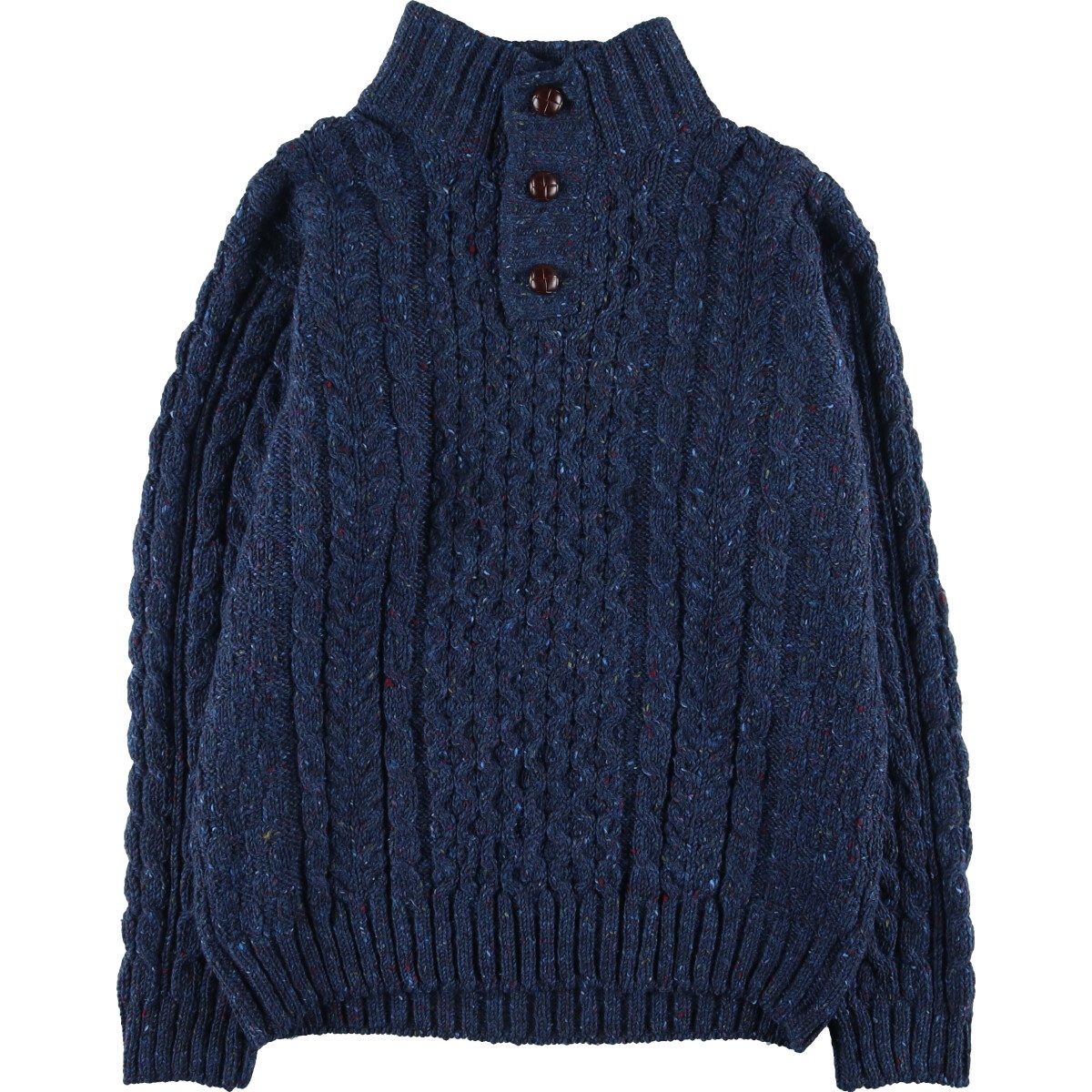 古着 エルエルビーン L.L.Bean カラーネップ ハーフボタン 