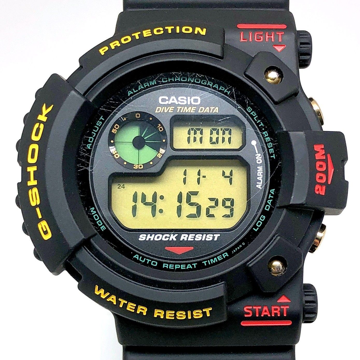 G-SHOCK ジーショック DW-6300-1A FROGMAN 版 初代フロッグマン カシオ公式レストア品 グリーン豆球 1993年11月発売