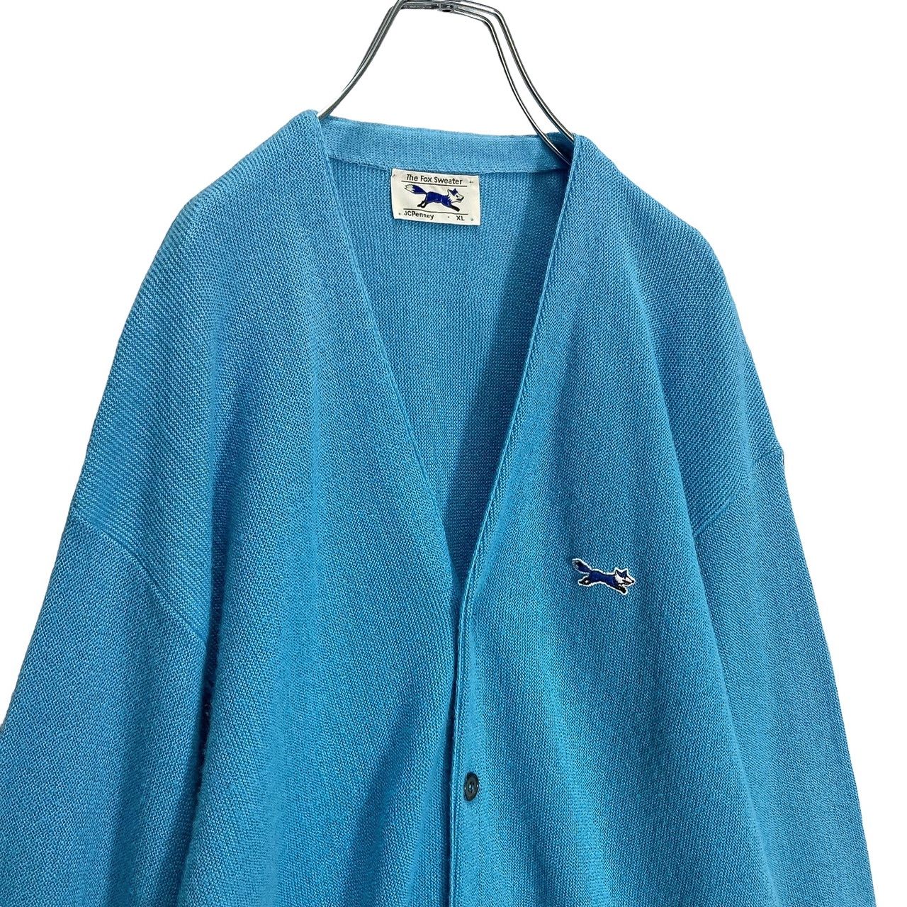 トップス 70's JC Penney Acryl cardigan Vintage 70s The Fox Sweater JCPenney 100% ORLON Acrylic Knit
