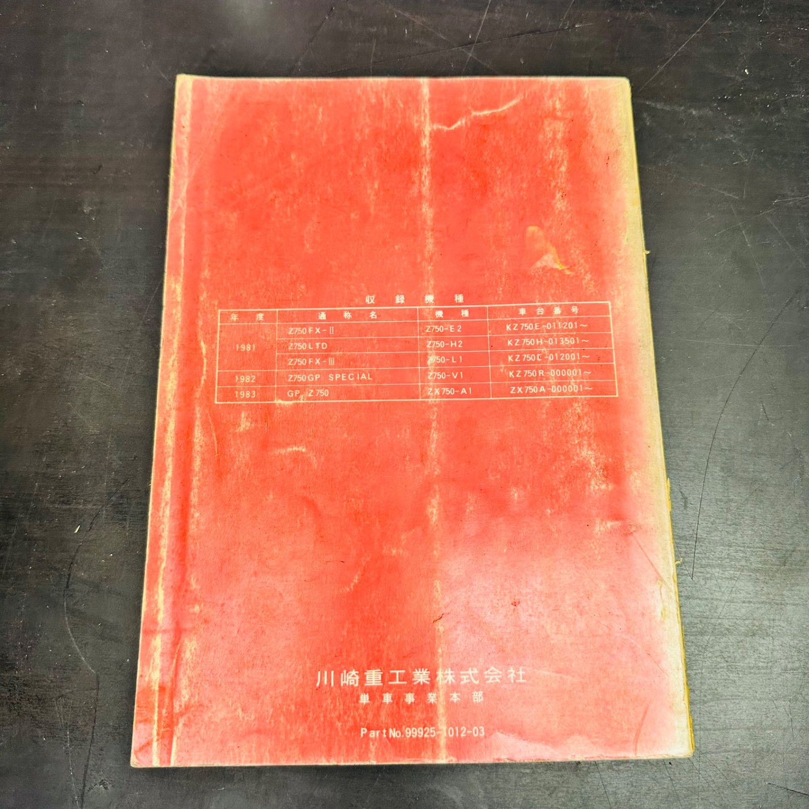 カワサキ KAWASAKI Z750GP GPZ750サービスマニュアル 【公式通販】