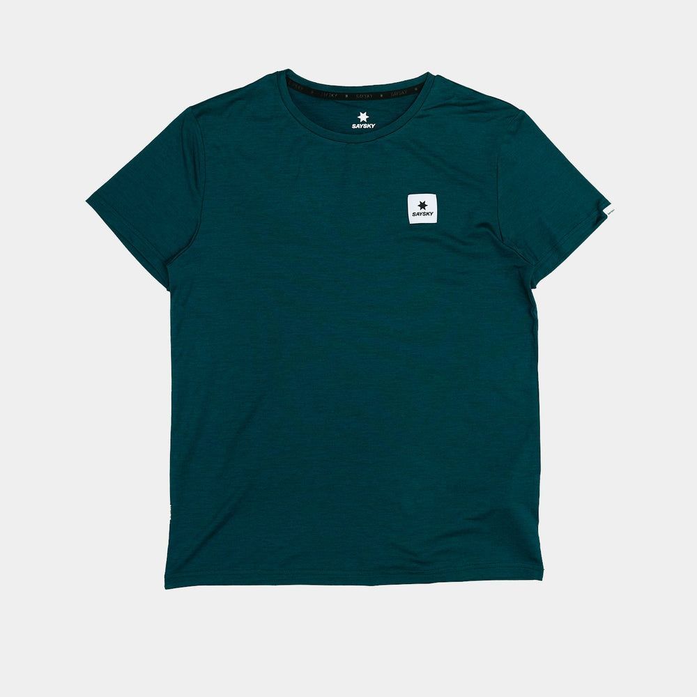 人気ブランドの新作も！ SAYSKY ランニングTシャツ OMRSS21c3010 Statement Pace T-shirt - Green メンズ 全品送料無料！