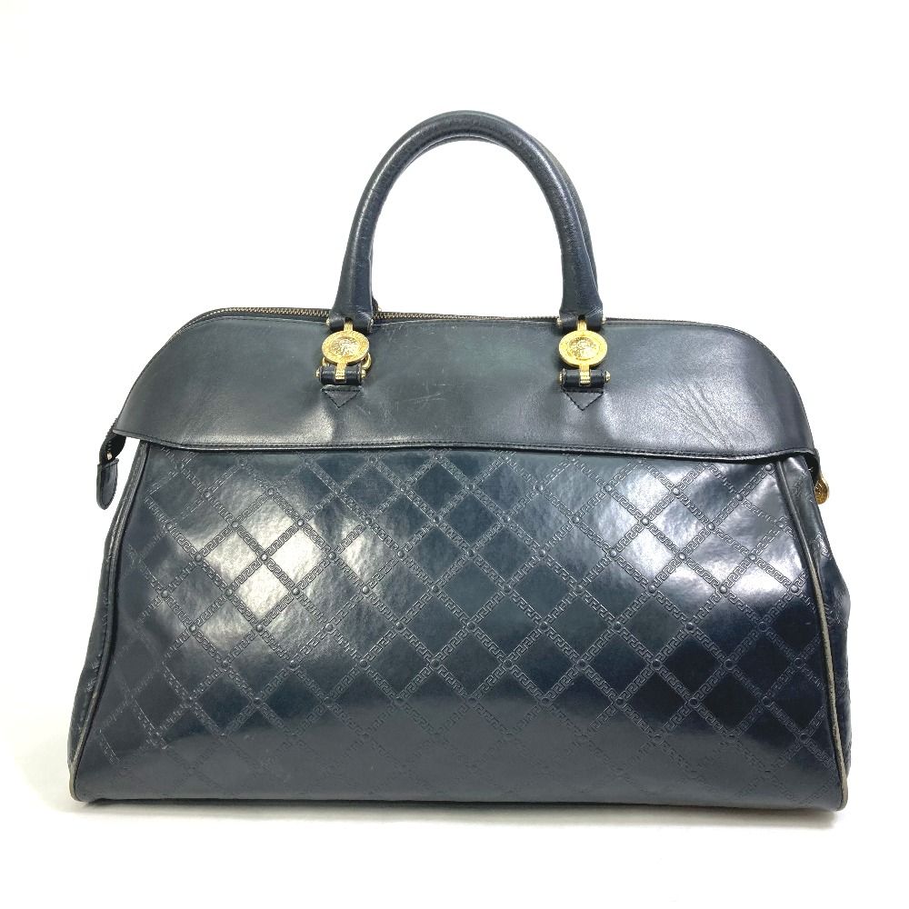 VERSACE ヴェルサーチ ボストンバッグ サンバースト レザー