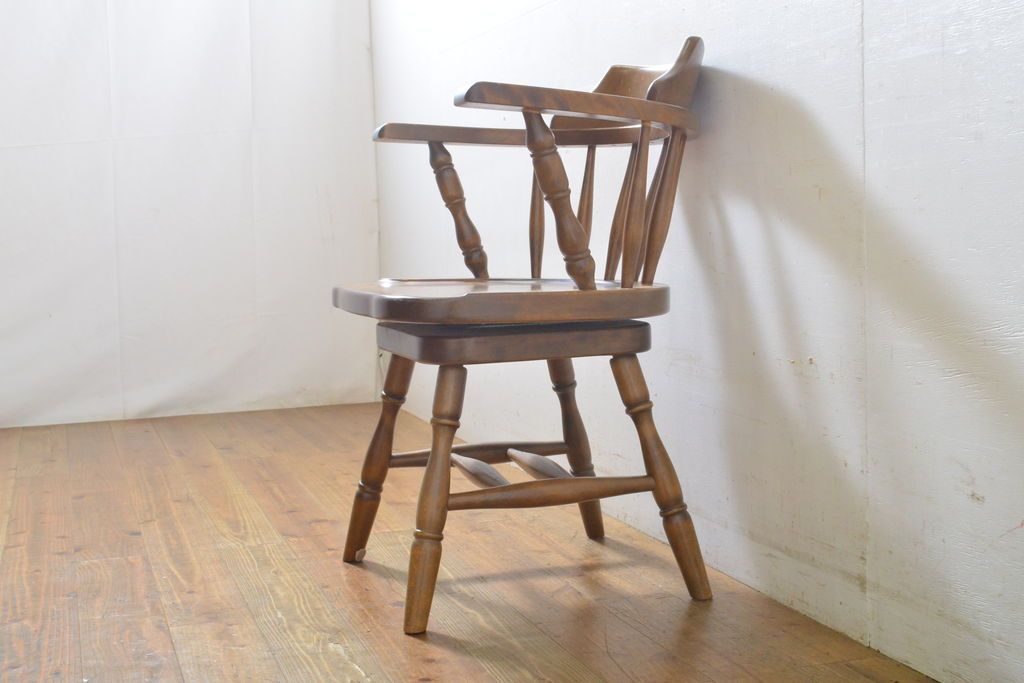 展示品！【北海道民芸家具】HM266・ウィンザーチェア①◆樺材・椅子 展示品！北海道民芸家具HM266・ウィンザーチェア①◇樺材・椅子 北海道