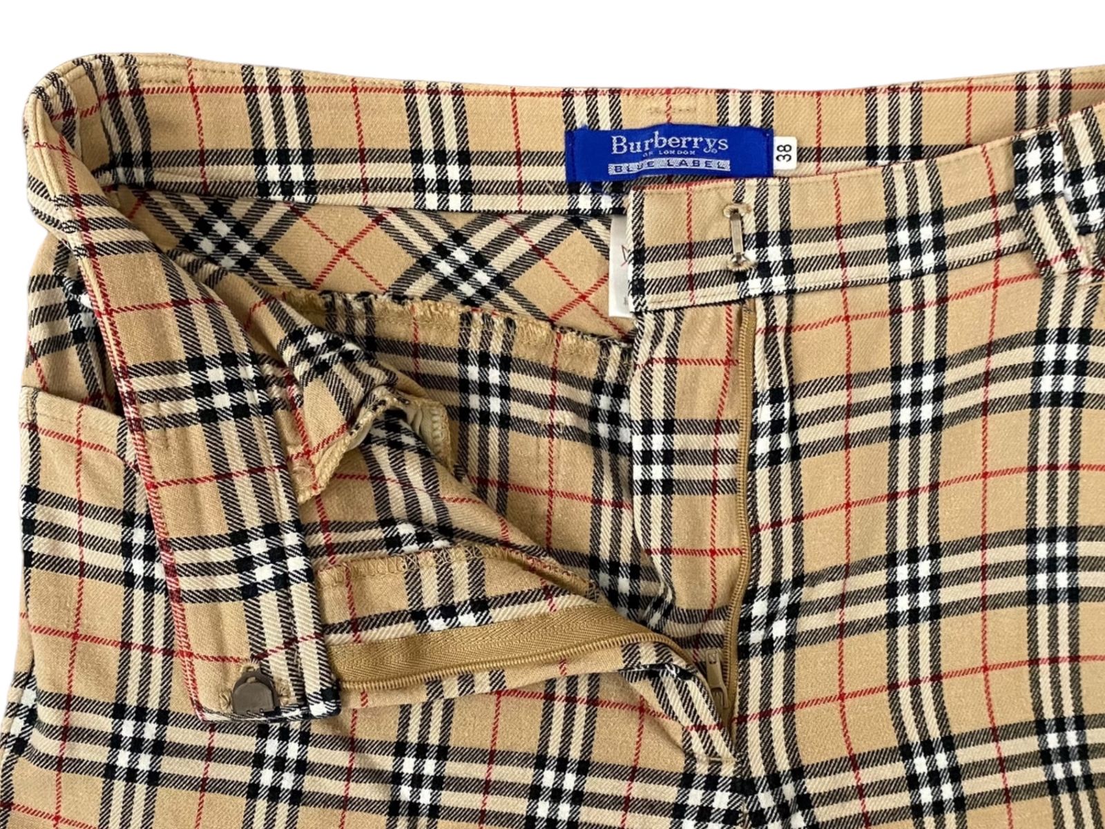 BURBERRY ノバチェック柄パンツ 38 バーバリブルーレーベル ノバ