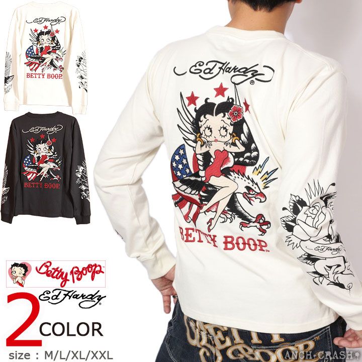 BETTY BOOP×Ed Hardy ロンTEE BED-2508 ベティブープ エドハーディー