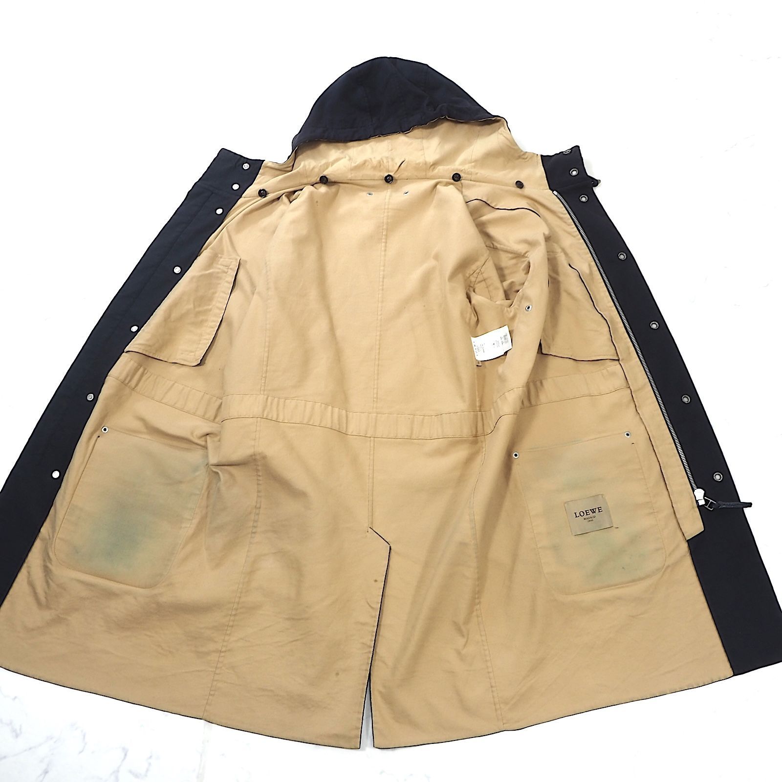 ロエベ　フーディットコート LOEWE(ロエベ) ジップフーデッドコート H526Y01WC7 ネイビー サイズ 44