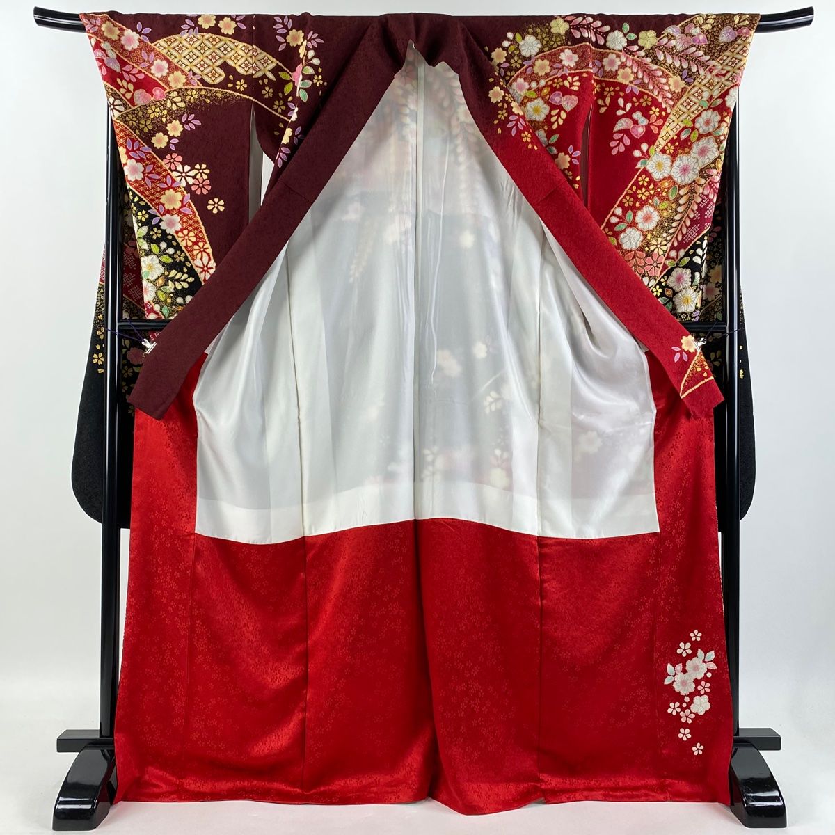 振袖 身丈171.5cm 裄丈71cm L 袷 翠山工房 落款 辻が花 七宝
