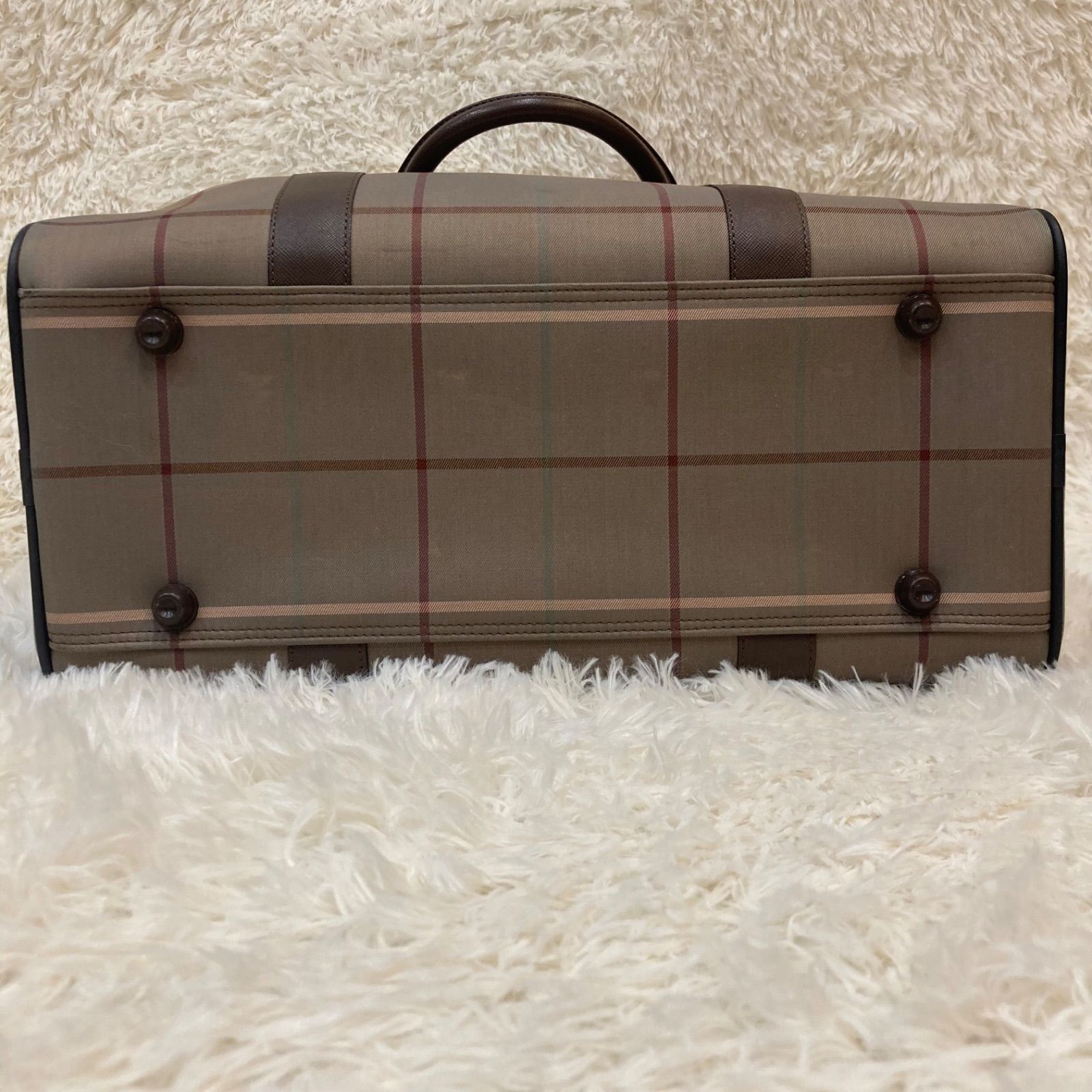 Burberry ボストンバッグ　玉虫色　ホースロゴ　ノバチェック 楽天市場】ボストンバッグ バーバリー（柄チェック）（ボストン
