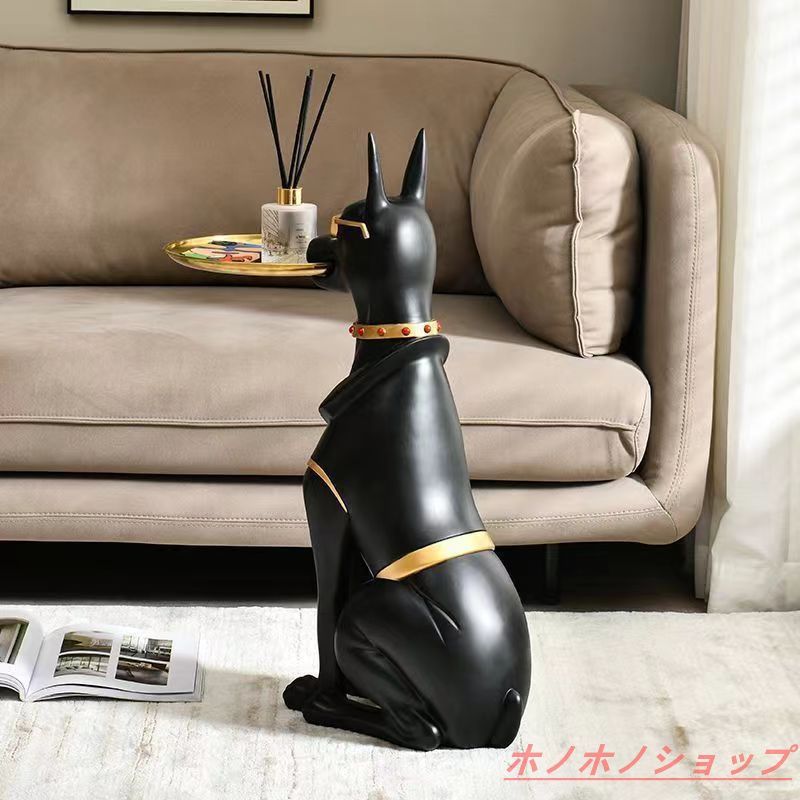 置物 オブジェ ドーベルマン トレイ 小物入れ 犬 動物 アニマル