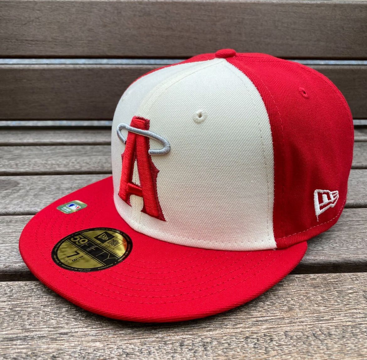 USA仕様 Newera ニューエラ MLB 59FIFTY ロサンゼルス エンゼルス LA ANGELS (14-10) - ベースボールキャップ