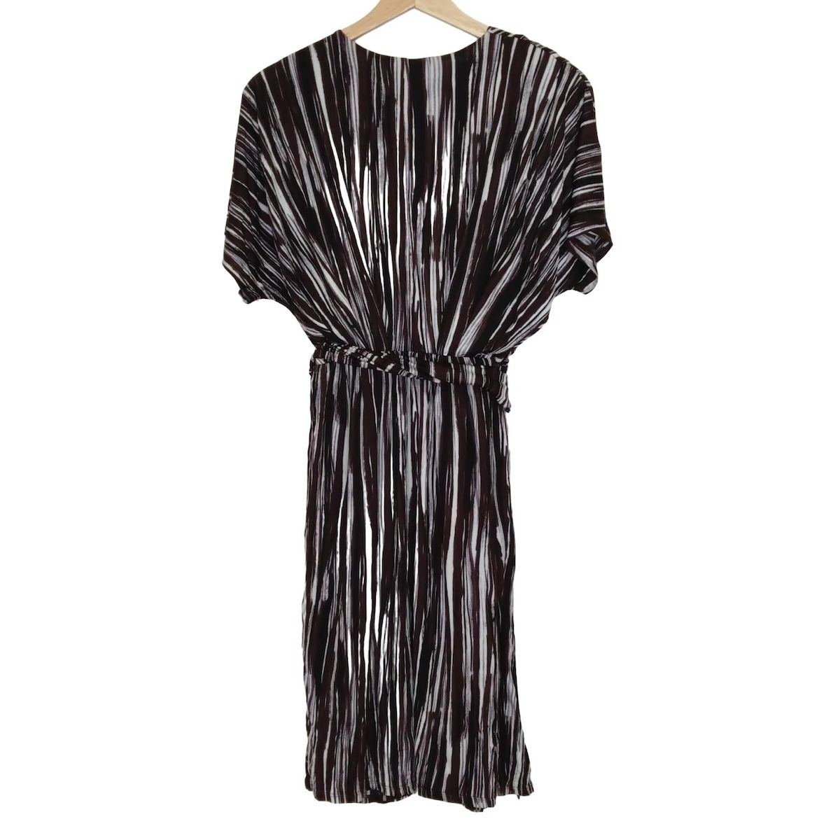 希少　美品　白タグ MAX MARA 36 ストライプ秋ワンピース　ブラック 2321391458.jpg?1721143339
