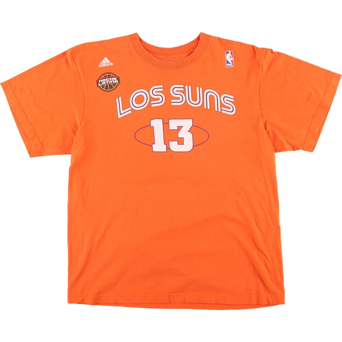 古着 アディダス adidas NBA PHOENIX SUNS フェニックスサンズ 両面プリント 半袖 プリントTシャツ メンズL/eaa425713