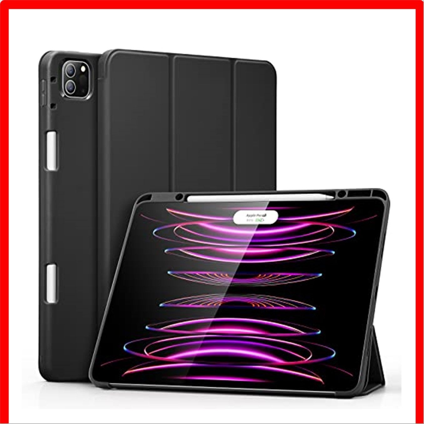 匿名配送】ダークブラック ESR iPad Pro 12.9 ケース 第六世代/第五世代 5G 2022/2021年モデル対応 Pencil2  ホルダー付き ふうめるショップ メルカリ