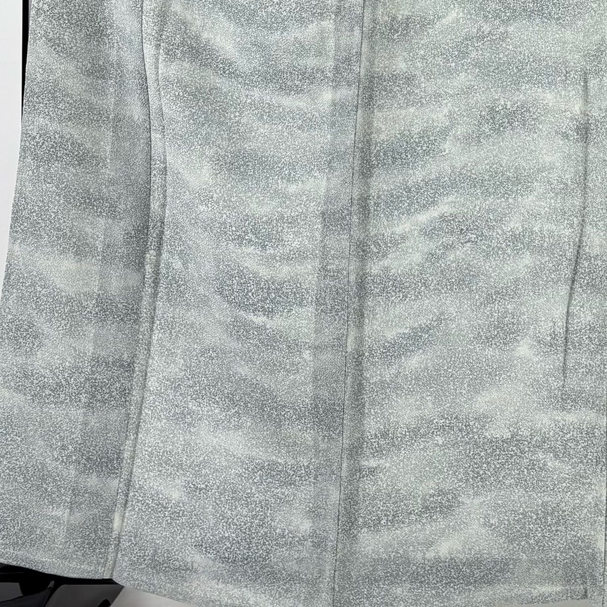 小紋 身丈160cm 裄丈63cm S 単衣 太田子そめ 落款 霞 灰緑 正絹 秀品 USTAUSTRALIA_COM_AU