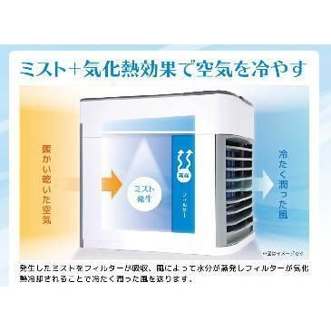 冷風機 冷風器 冷風扇 W保冷コンパクト冷風機 省エネ 小型 手軽 ファン クーラー 涼しい クール 扇風機 強力 速攻 冷風 簡単