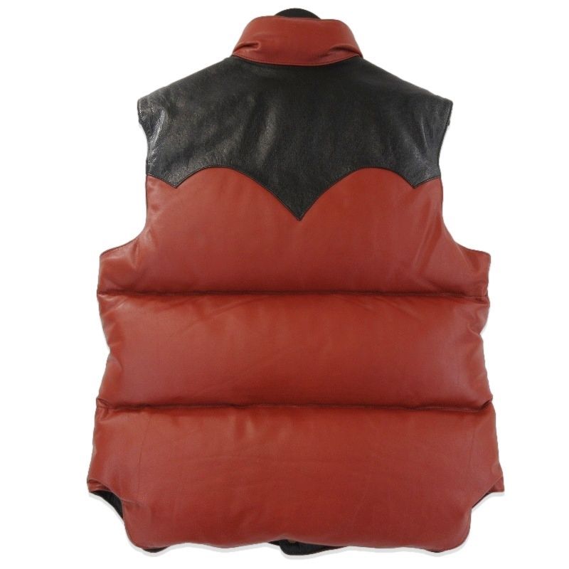 レインボーカントリー ダウンベスト レザー RAINBOW COUNTRY