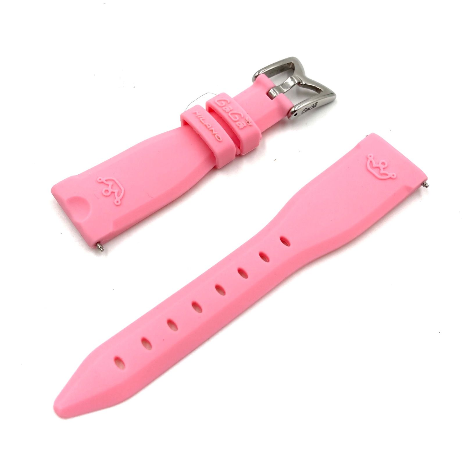 □美品□GaGa MILANO ガガミラノ 腕時計替えベルト ラバー ピンク 