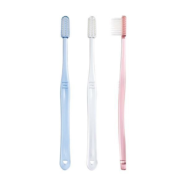 まとめ アイテック 業務用片テーパーハブラシ3色 ピンク クリア ブルー 各色20本 1箱 60本 ×3セット