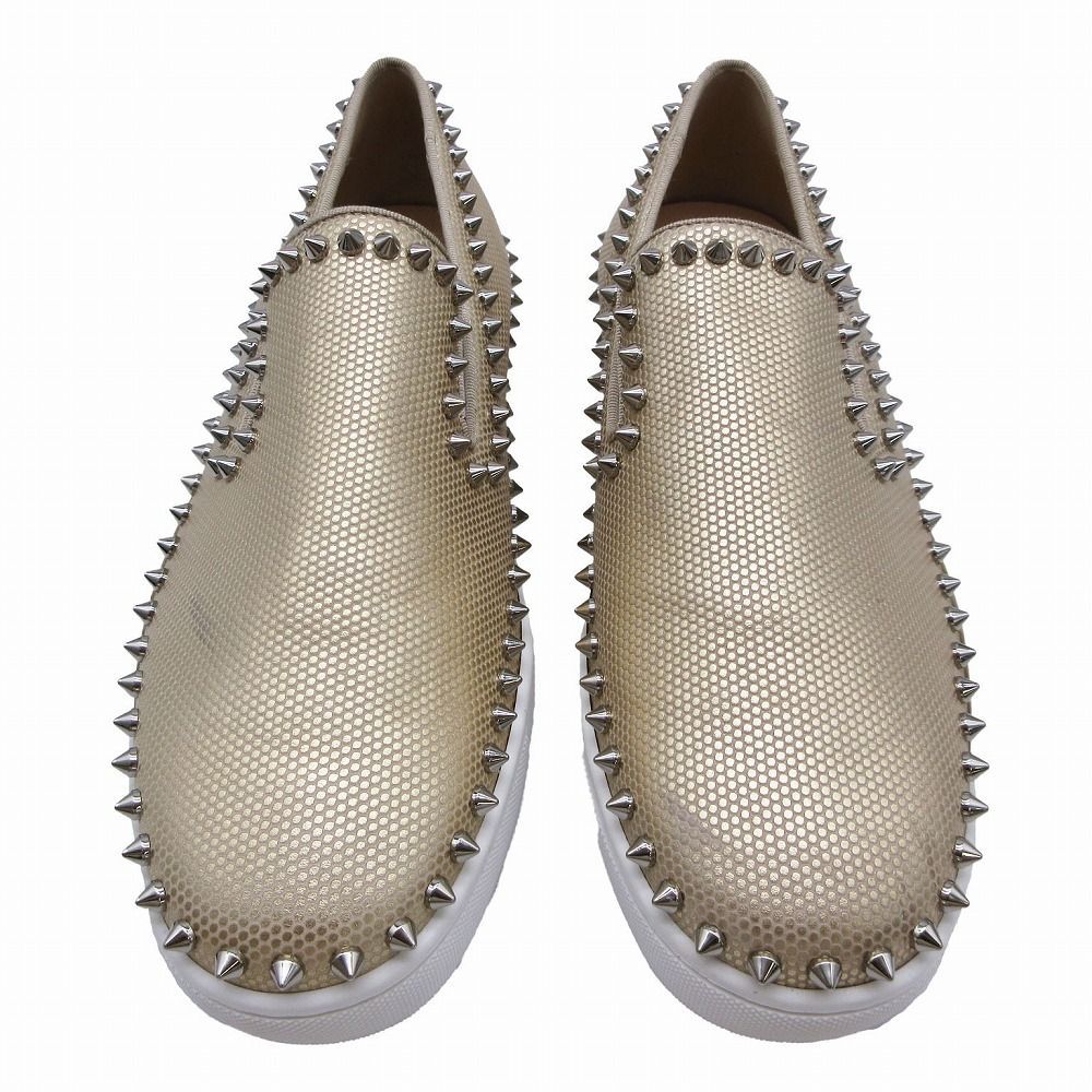 未使用級＊クリスチャンルブタン スパイク ローファー スタッズ スリッポン Christian Louboutin - 美品♪ルブタン スパイク スタッズ