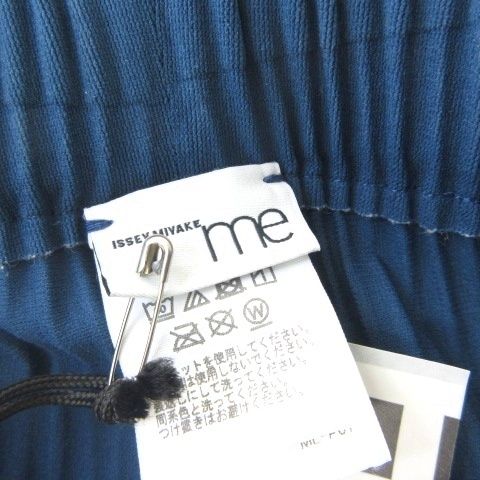 ミーイッセイミヤケ me ISSEY MIYAKE MI52-KF537 プリーツ ワイドパンツ ブルー F DECORATOM_COM_BR