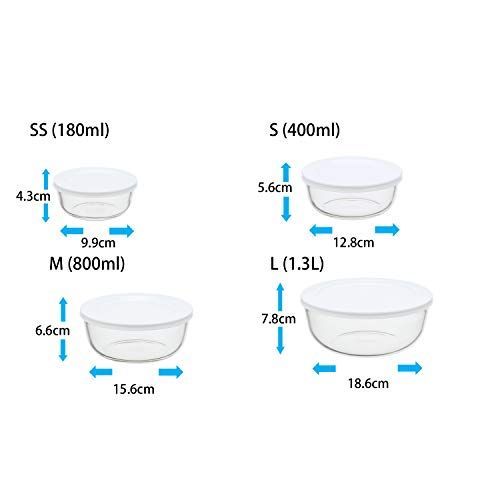 800ml_セット iwaki(イワキ) 耐熱ガラス 保存容器 M 800ml ×4個セット