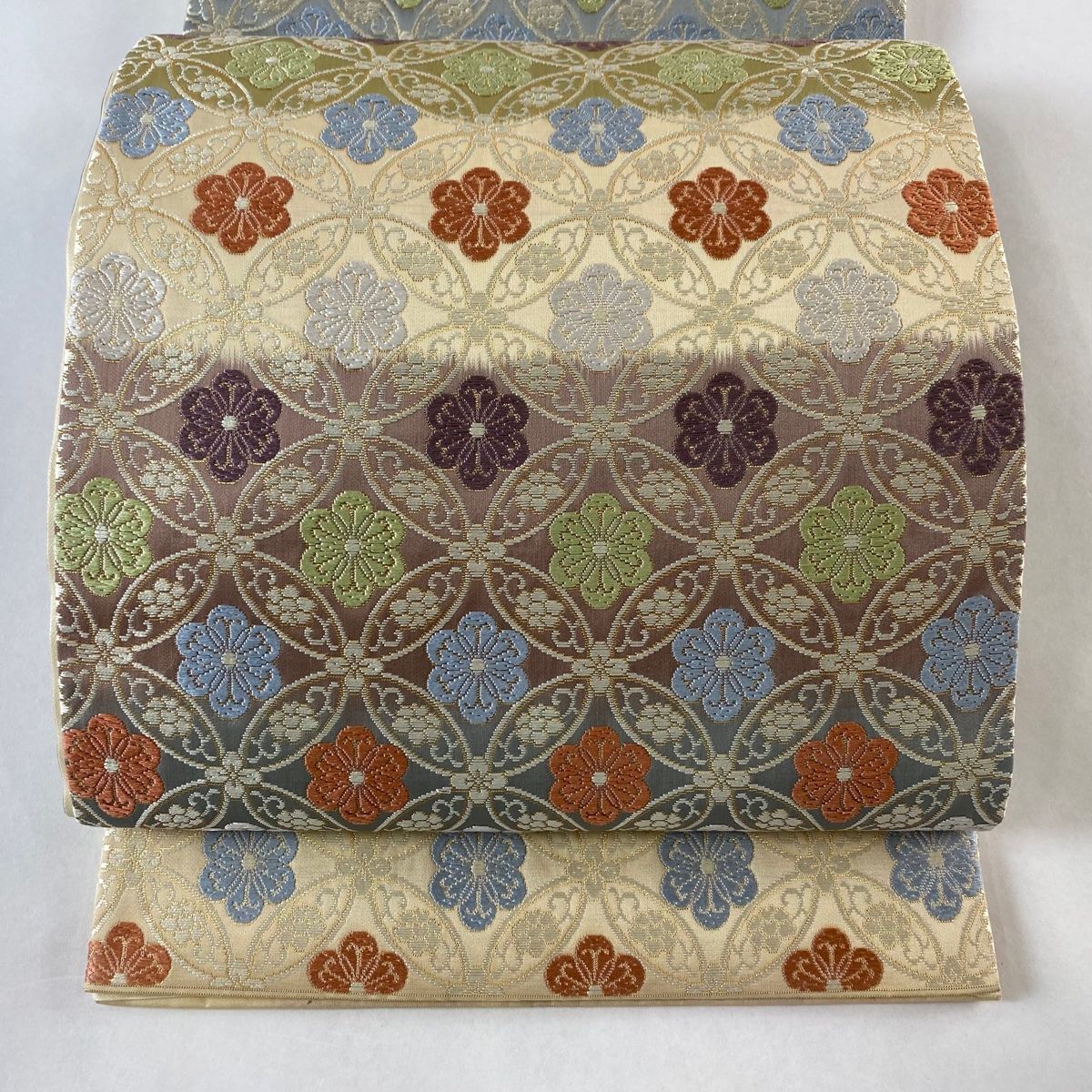 512my146▲七宝 鳳凰 金糸 七宝繋ぎ フォーマル 袋帯▲美品 512my146△七宝 鳳凰 金糸 七宝繋ぎ フォーマル 袋帯△美品