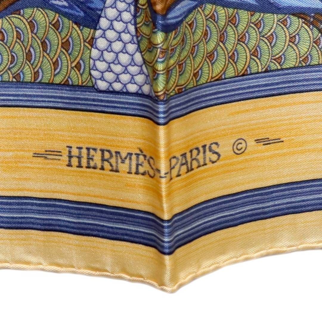 HERMES/エルメス カレ90 あひるの池 スカーフ シルク100% IS Bランク