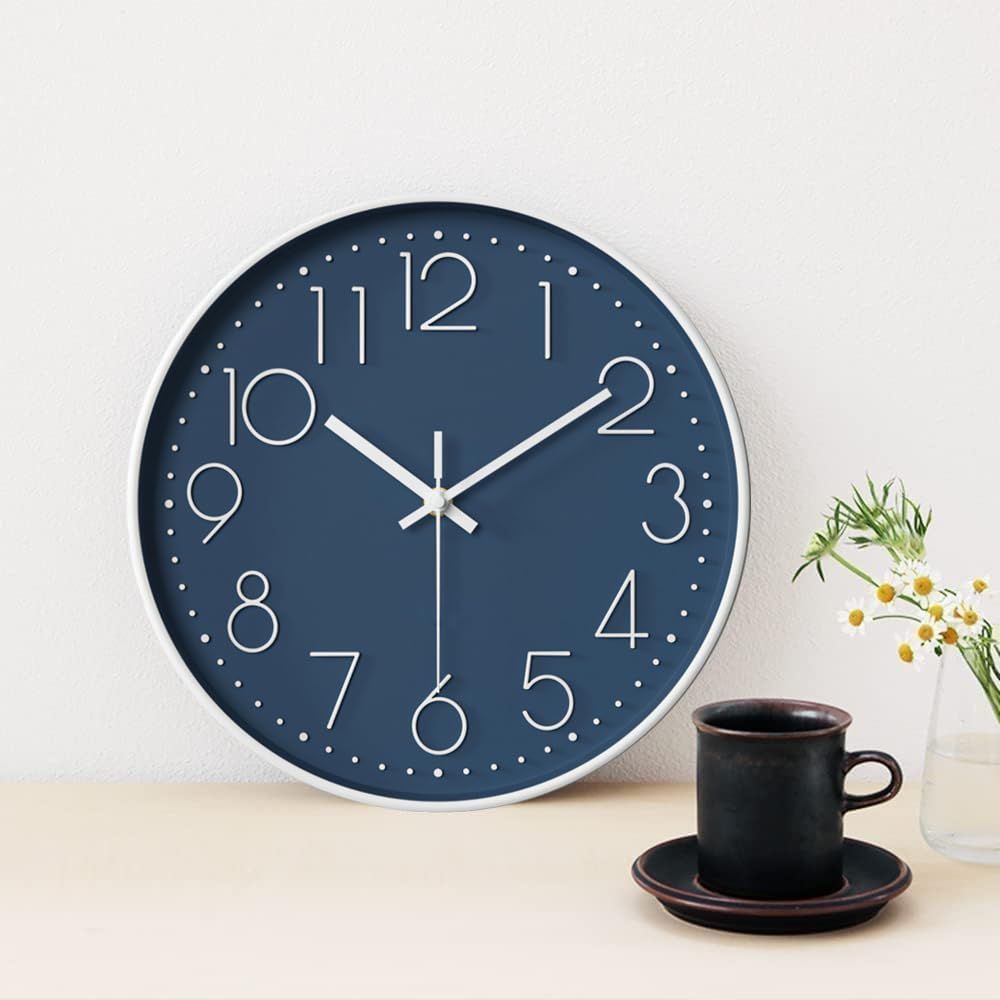 掛け時計 連続秒針 静音 直径30cm Nbdeal おしゃれ : 音がしない 電波