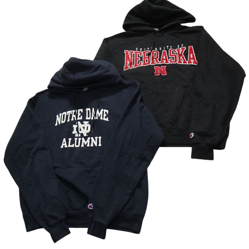 古着卸 チャンピオン Champion スウェット セット メンズ M 三段ロゴ ハーフジップ カレッジ風 古着 NC 3903