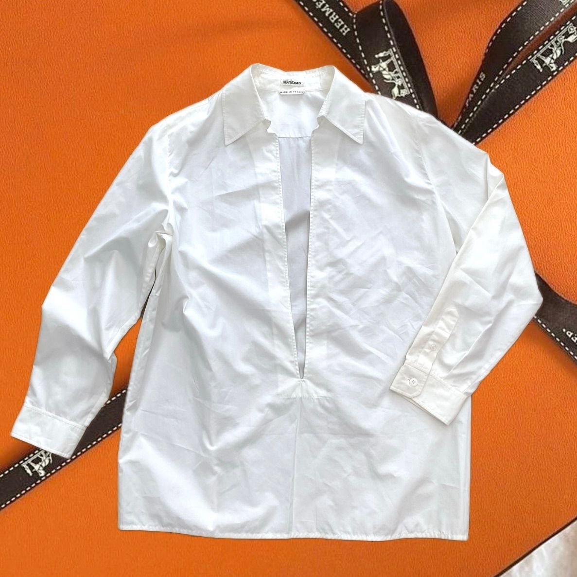 極美品 希少 HERMES エルメス マルジェラ期 ヴァルーズ シャツ 